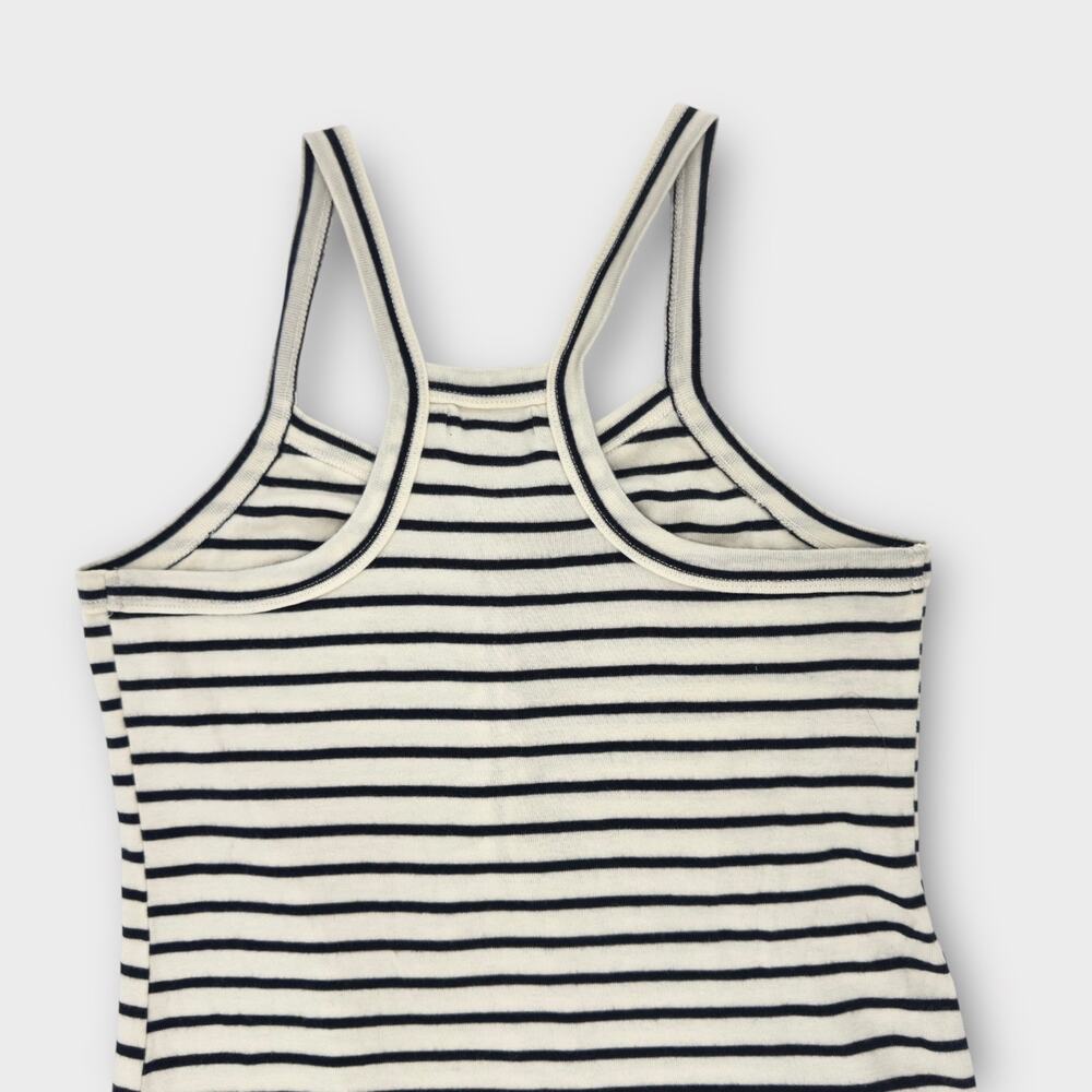 Vintage Y2K Forever 21 Twentyone Striped Romper Size M Nautical Preppy Cotton - Picture 6 of 10